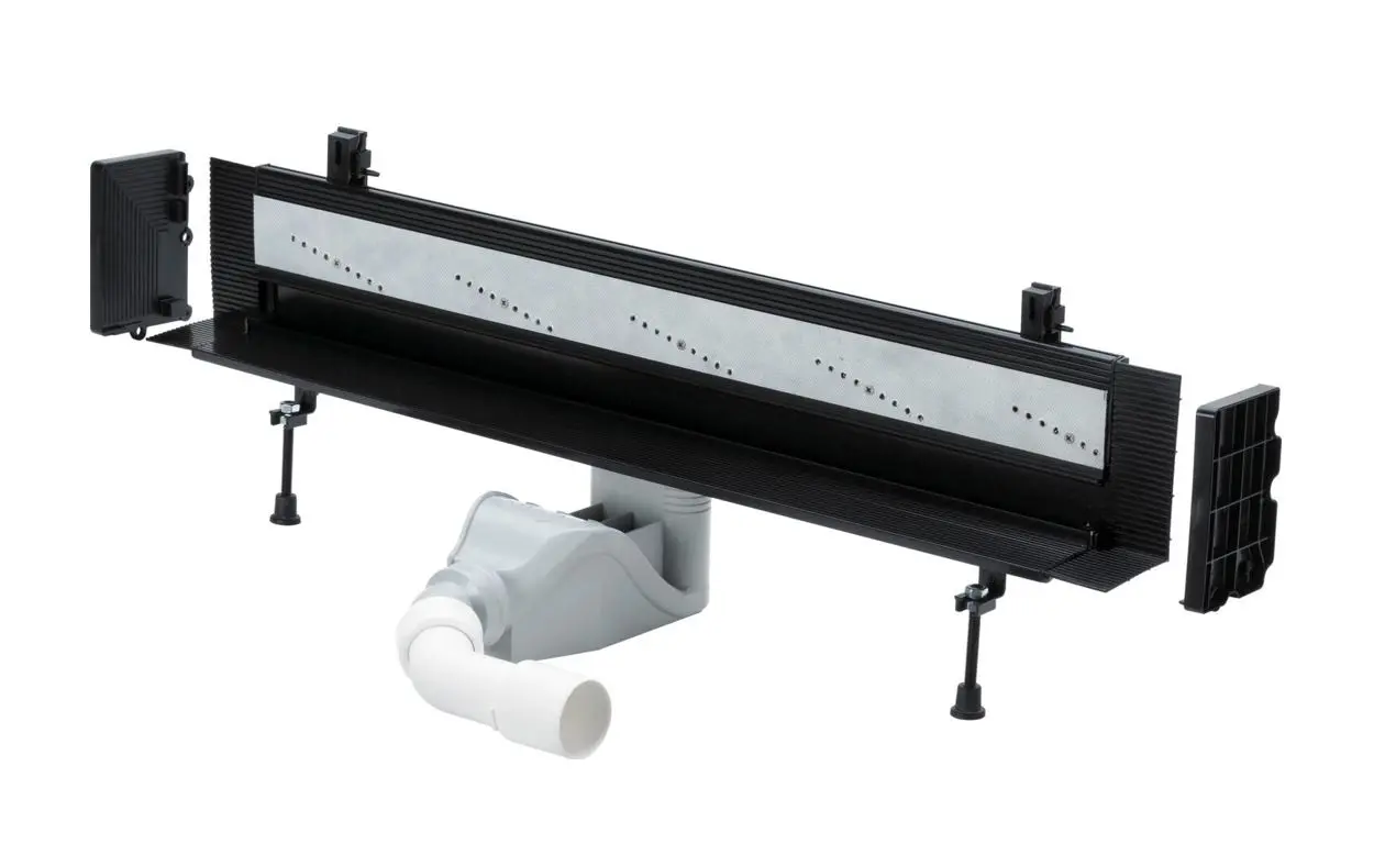 Viega Advantix Vario - dušas noteka 30-120 cm, montāžai sienā, melna 736552