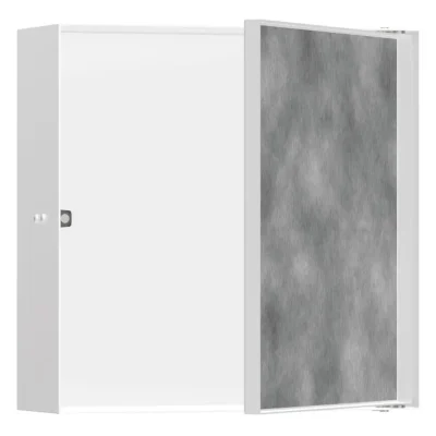 Hansgrohe XtraStoris Rock - sienas niša ar durvīm, 30x30x10 cm, balts matēts 56085700