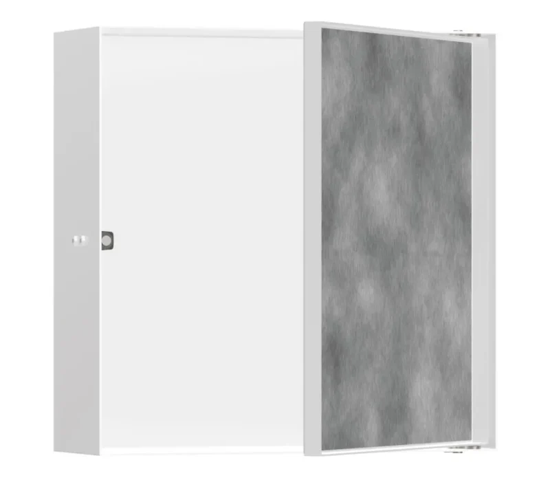 Hansgrohe XtraStoris Rock - sienas niša ar durvīm, 30x30x10 cm, balts matēts 56085700