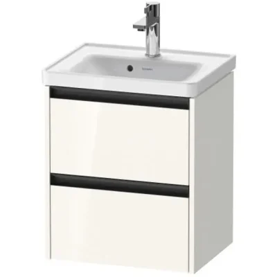 Duravit Ketho.2 - izlietnes skapītis, 55x48x38 cm, 2 atvilktnes, balts spīdīgs K25280022220000