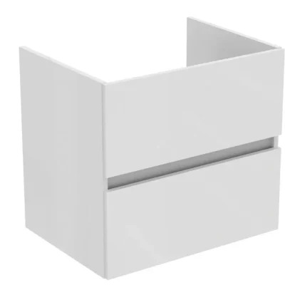 Ideal Standard Eurovit+ - izlietnes apakšskapis, 55x60x44 cm, 2 atvilktnes, balts spīdīgs R0259WG
