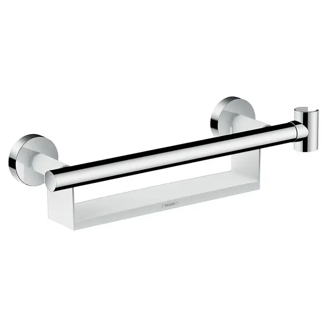 Hansgrohe Raindance Select S - atbalsta rokturis Comfort ar plauktu Porter un dušas turētāju, hromēts 26328400
