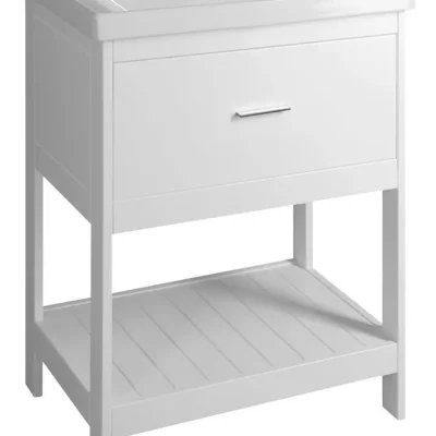 Aqualine Etide - izlietnes apakšskapītis 62x85x44 cm, 1x atvilktne, matēti balts ET615