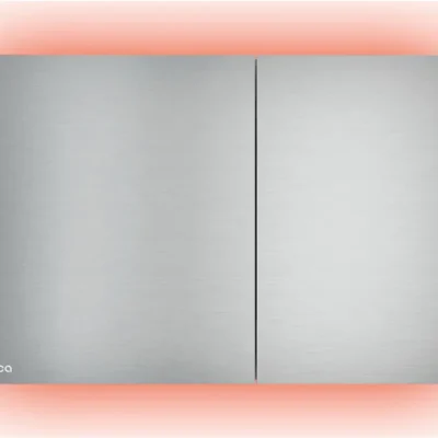 Alcadrain Flat - vienā līmenī montējama vadības plate, ar fona apgaismojumu rainbow, alunox matēts AIR LIGHT R