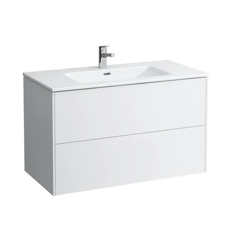Laufen Pro S - izlietne ar zemizlietnes skapi, 100x61x50 cm, 2 atvilktnes, balts spīdīgs H8649622611041
