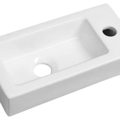 Sapho Small - roku mazgājamā izlietne 37x18 cm, bez pārplūdes, caurums maisītājam labajā pusē, balta AR495