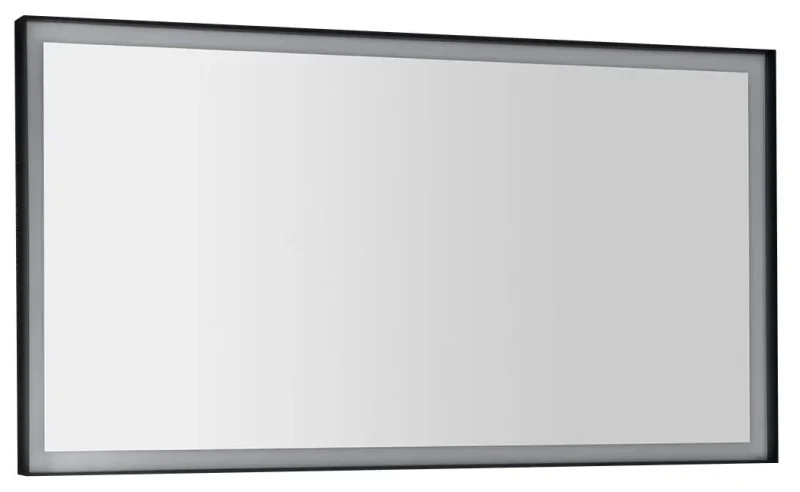 Sapho Sort LED - spogulis ar LED apgaismojumu, 120x70 cm, melns matēts ST120