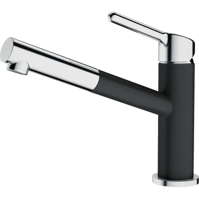 Franke Orbit - virtuves izlietnes maisītājs FC 3055.071 ar izvelkamu uzgali, hroms/Onyx 115.0623.057