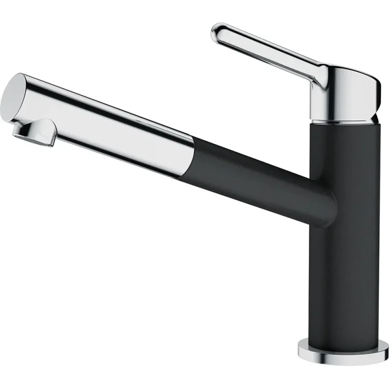 Franke Orbit - virtuves izlietnes maisītājs FC 3055.071 ar izvelkamu uzgali, hroms/Onyx 115.0623.057