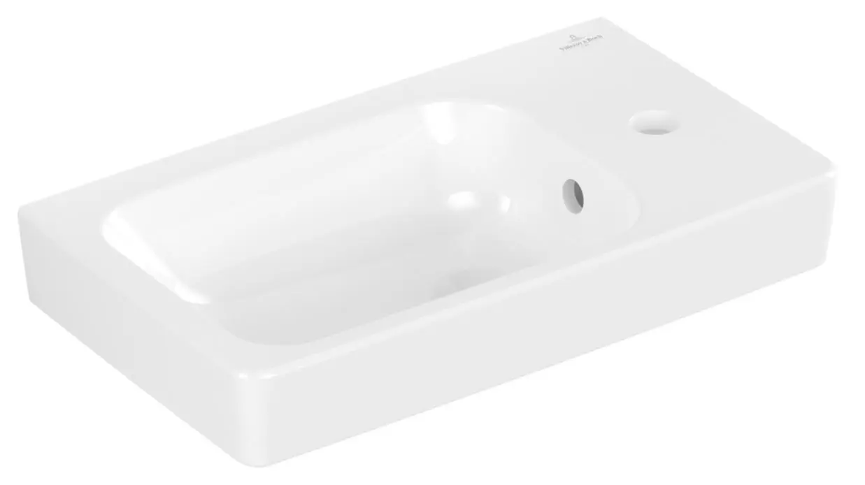 Villeroy & Boch Architectura - roku mazgāšanas izlietne, 48x28 cm, ar pārplūdi, jaucējcaurums labajā pusē, Alpu balts 43864801