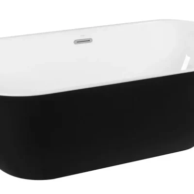 kielle Idolio - brīvi stāvoša vanna 170x75 cm, matēti melna/balta 11324434