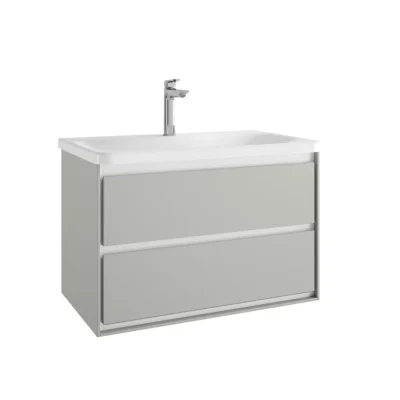 Ideal Standard Connect Air - izlietnes skapītis 80x44x52 cm, 2 atvilktnes, gaiši pelēks spīdīgs/balts matēts E0819EQ