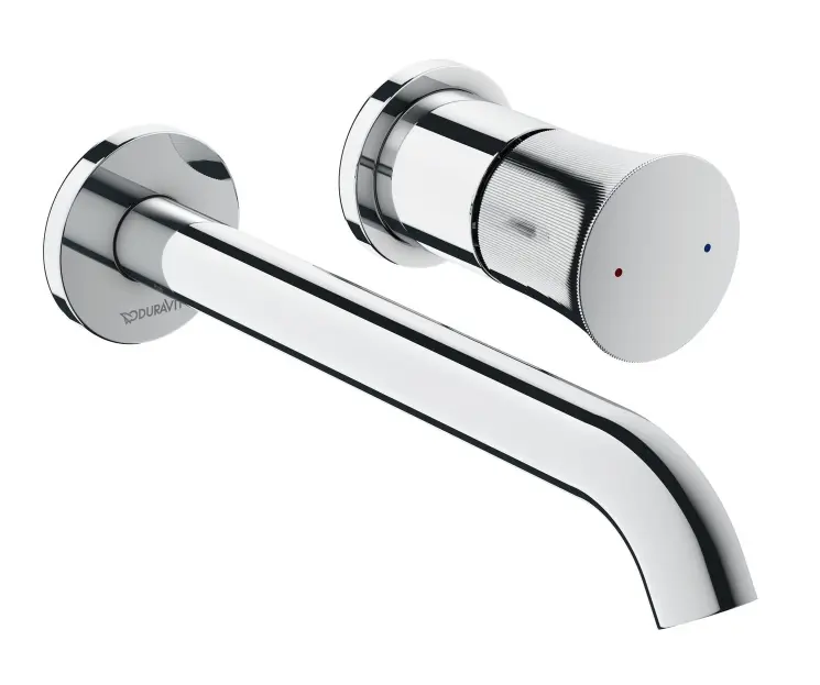 Duravit White Tulip - izlietnes maisītājs - zemapmetuma, 2 caurumu montāža, hroms WT1070004010