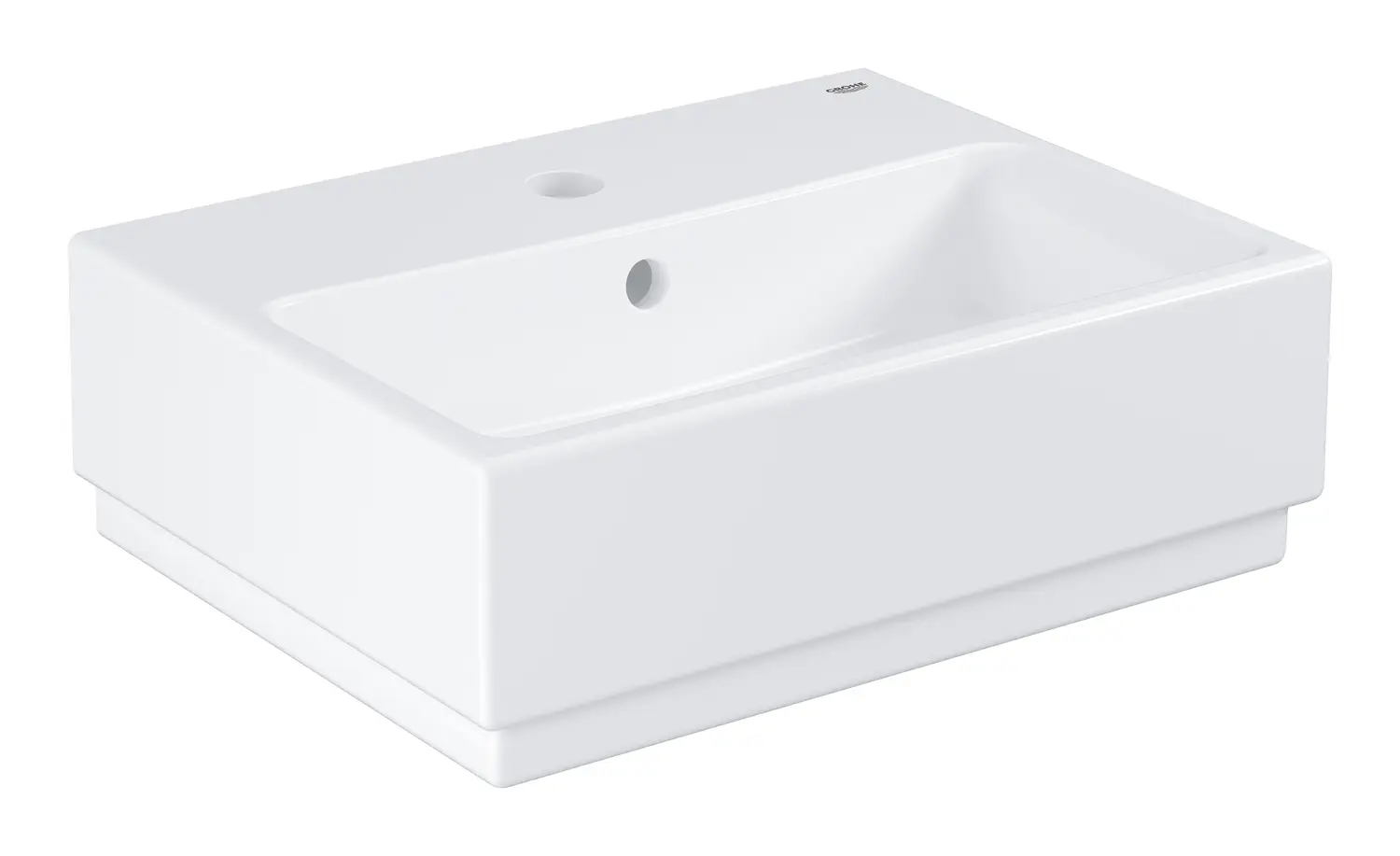 Grohe Cube Ceramic - roku mazgāšanas izlietne ar pārplūdi 46x35 cm, PureGuard, Alpu balta 3948300H