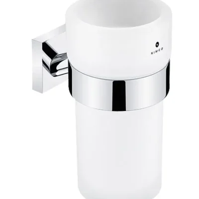 Nimco Keira - zobu birstes glāze ar turētāju, piena stikls / hroms KE 22058W-26