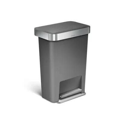 Simplehuman atkritumu tvertne - atkritumu spainis 45 l, ar maisu turētāju, nerūsējošais tērauds/pelēks CW1386CB