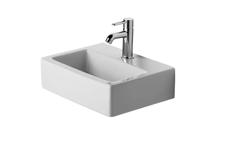 Duravit Vero - rokas izlietne Med 45x35 cm, bez pārplūdes, ar jaucējkrāna caurumu, Alpu balts 07044500411