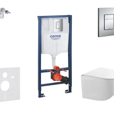 Grohe Rapid SL - komplekts ar priekšsienas elementu, Gaia-WC ar Softclose sēdekli un Skate Cosmopolitan vadības plati, hroms SANI11BA1105