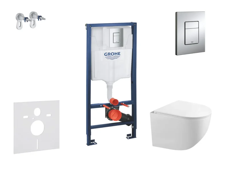 Grohe Rapid SL - komplekts ar priekšsienas elementu, Gaia-WC ar Softclose sēdekli un Skate Cosmopolitan vadības plati, hroms SANI11BA1105