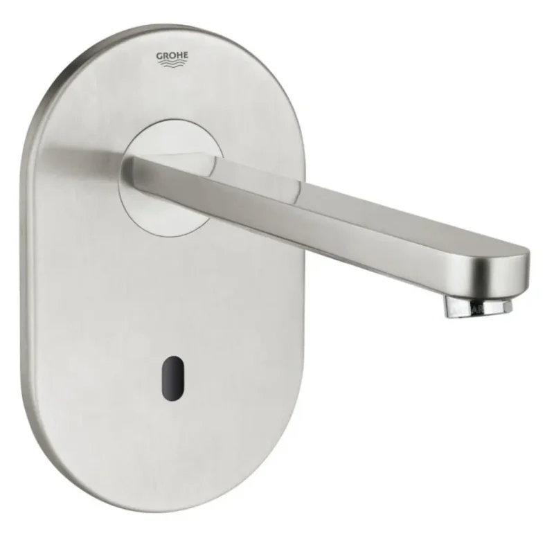 Grohe Eurosmart Cosmopolitan E - elektroniska izlietnes maisītājs zemapmetuma montāžai, matēts nerūsējošais tērauds 36334SD0