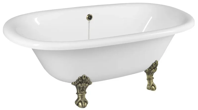 Polysan vannas - Brīvi stāvoša vanna Regata, 175x85x61 cm, kājas bronzas 10121