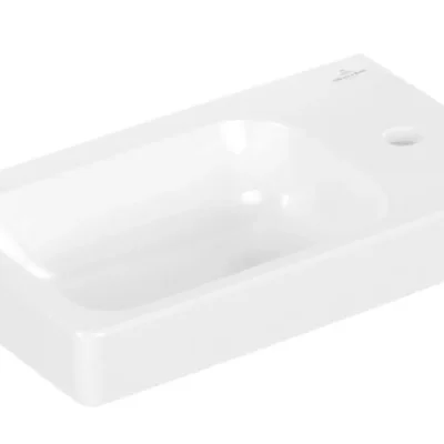 Villeroy & Boch Architectura - roku mazgājamā izlietne 48x28 cm, bez pārplūdes, jaucējkrāna caurums labajā pusē, CeramicPlus, Alpu balts 438649R1