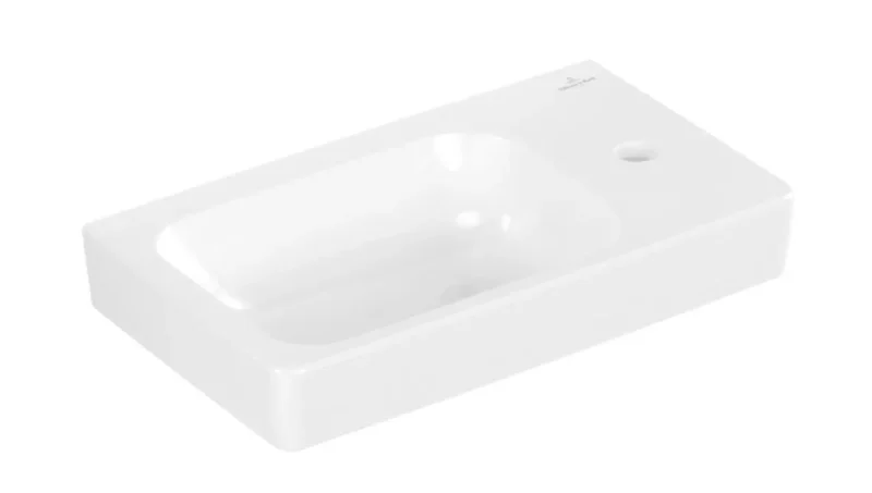 Villeroy & Boch Architectura - roku mazgājamā izlietne 48x28 cm, bez pārplūdes, jaucējkrāna caurums labajā pusē, CeramicPlus, Alpu balts 438649R1