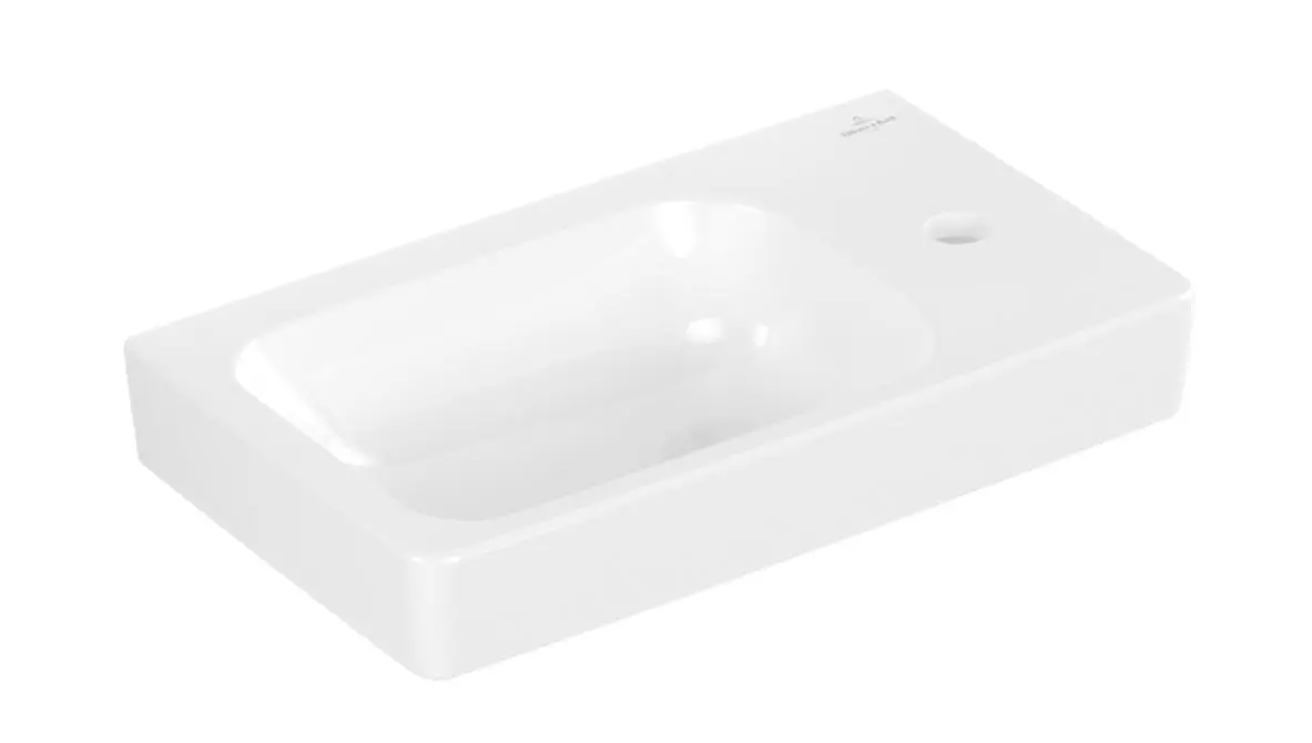 Villeroy & Boch Architectura - roku mazgājamā izlietne 48x28 cm, bez pārplūdes, jaucējkrāna caurums labajā pusē, CeramicPlus, Alpu balts 438649R1