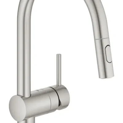Grohe MintaTouch - elektronisks virtuves izlietnes maisītājs ar izvelkamu trauku dušu, SuperSteel 31358DC2