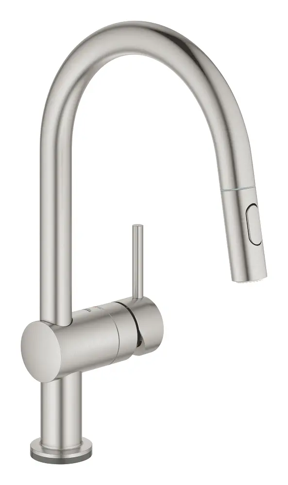 Grohe MintaTouch - elektronisks virtuves izlietnes maisītājs ar izvelkamu trauku dušu, SuperSteel 31358DC2
