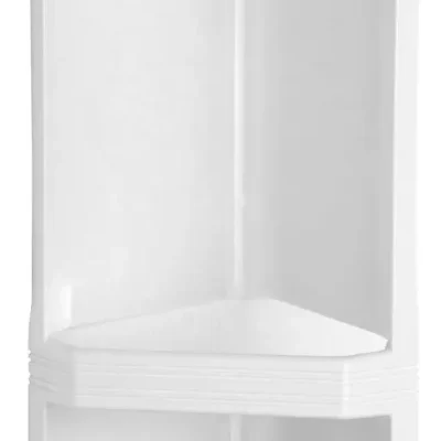 Aqualine White Line - stūra plaukts JUNIOR, 19x39x14 cm, balts 8079