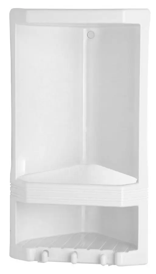 Aqualine White Line - stūra plaukts JUNIOR, 19x39x14 cm, balts 8079
