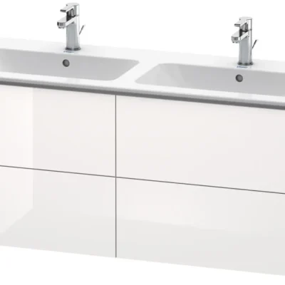 Duravit L-Cube - izlietnes skapītis 55x129x48 cm, 4 atvilktnes, balts spīdīgs LC625902222