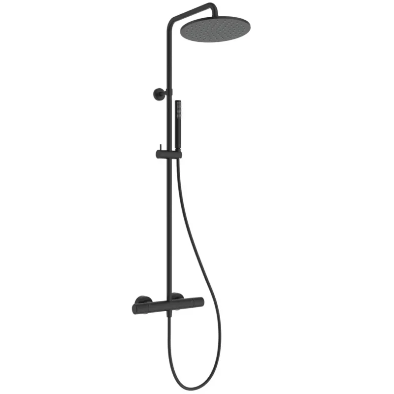 Ideal Standard Ceratherm T25 - dušas komplekts ar termostatu, diametrs 25 cm, zīdaini melns A8489XG