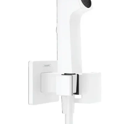 Hansgrohe - Zemapmetuma bidē maisītājs ar rokas dušu, matēti balts 29233700