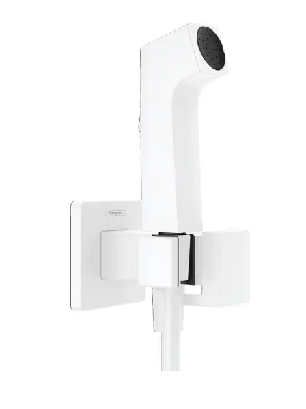 Hansgrohe - Zemapmetuma bidē maisītājs ar rokas dušu, matēti balts 29233700