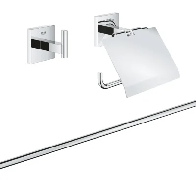 Grohe QuickFix Start Cube - vannas istabas aksesuāru komplekts 3 in 1, hromēts 41124000