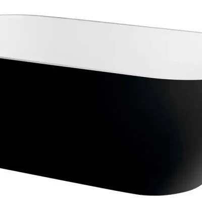 Polysan vannas - Brīvi stāvoša vanna Reduta, 171x81x46 cm, melna/balta 72973