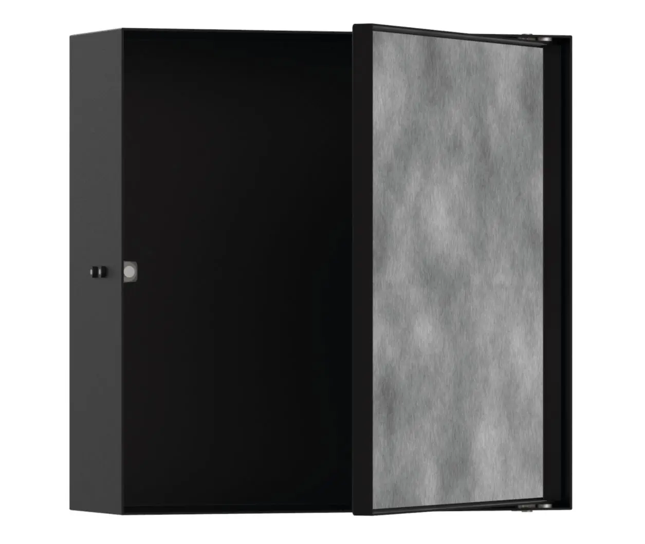 Hansgrohe XtraStoris Rock - sienas niša ar durtiņām, 30x30x10 cm, matēti melna 56085670
