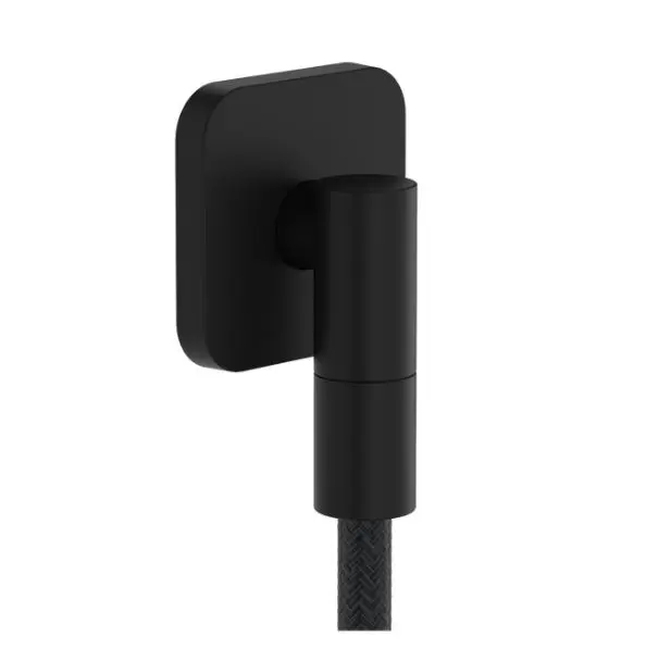 Hansgrohe FixFit Fine Q - sienas pieslēguma līkums, matēti melns 28884670