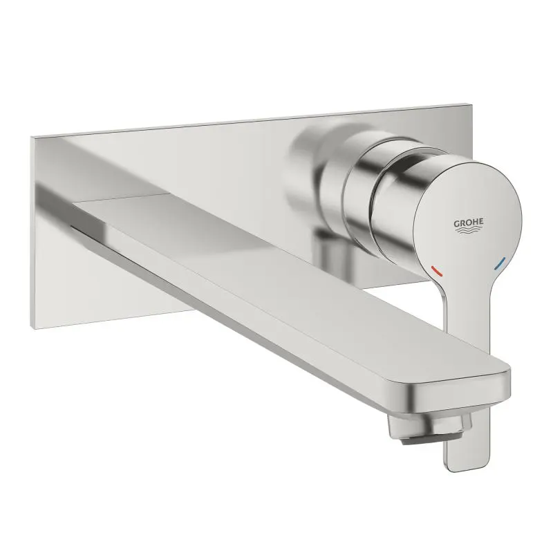Grohe Lineare - izlietnes maisītājs L - zemapmetuma, 2 caurumu montāža, SuperSteel 23444DC1