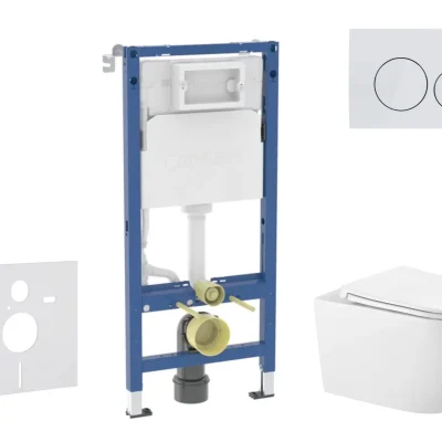 Geberit Duofix - priekšsienas elementa komplekts, Gaia WC ar SoftClose sēdekli un Delta20 vadības plati, alpu balts SANI11CA3145B