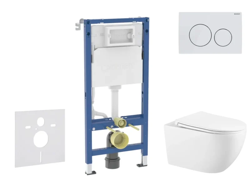 Geberit Duofix - priekšsienas elementa komplekts, Gaia WC ar SoftClose sēdekli un Delta20 vadības plati, alpu balts SANI11CA3145B
