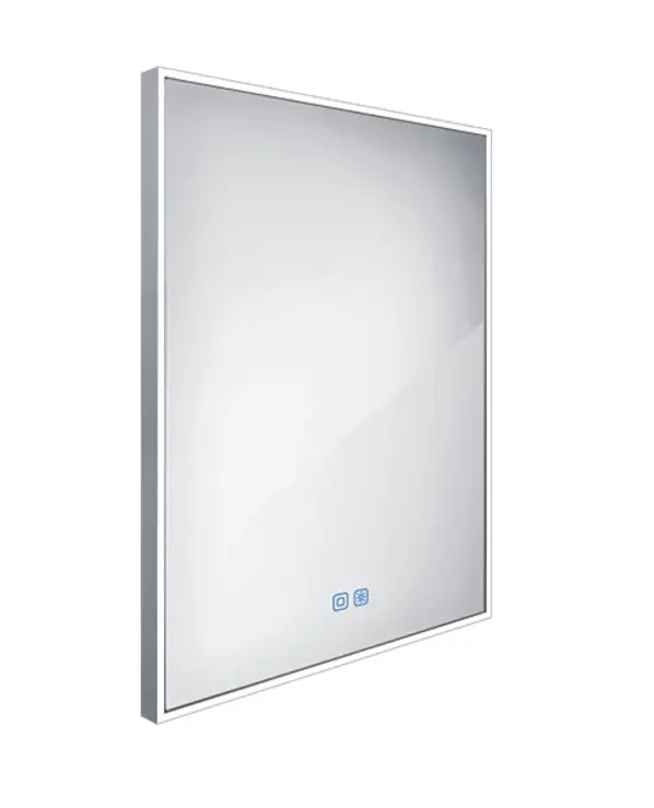 Nimco spogulis - LED apgaismots spogulis, 60x80 cm, skārienjutīgs sensors, alumīnijs ZP 13002VX