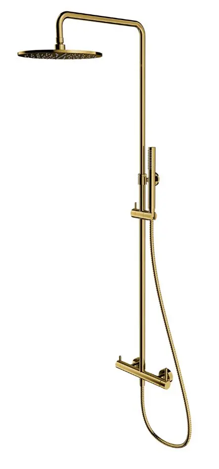 OMNIRES Y - dušas komplekts ar maisītāju, diametrs 25 cm, zelts Y1244MGL