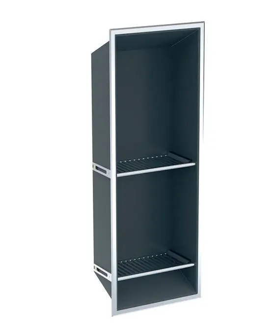 Geberit - nišas plaukta kaste ar plauktiem, 30x80x14 cm, tumši pelēka 154.291.00.1