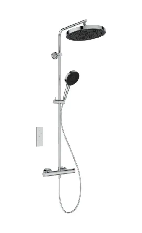 Ideal Standard Ceratherm T125+ - dušas komplekts ar termostatu, diametrs 30 cm, 3 strūklas, hroms A7689AA