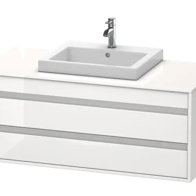 Duravit Ketho - izlietnes skapītis 50x120x55 cm, ar 2 atvilktnēm, balts spīdīgs KT675602222