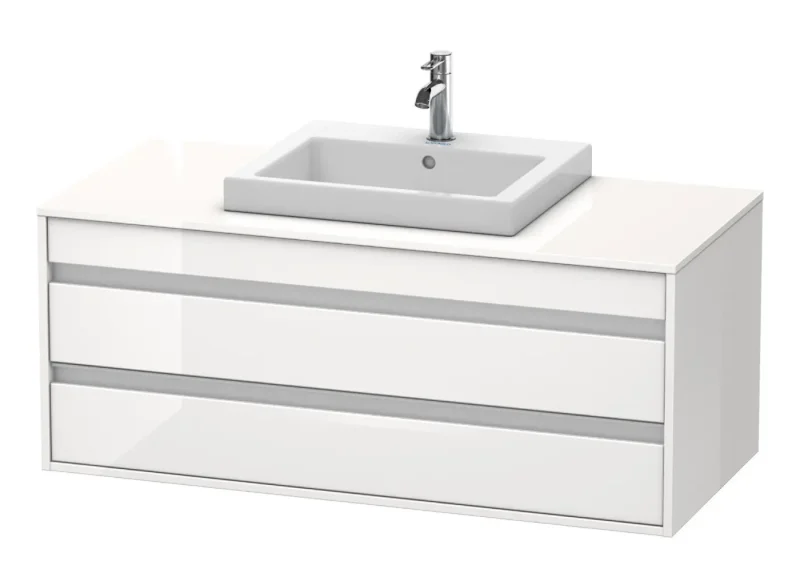 Duravit Ketho - izlietnes skapītis 50x120x55 cm, ar 2 atvilktnēm, balts spīdīgs KT675602222