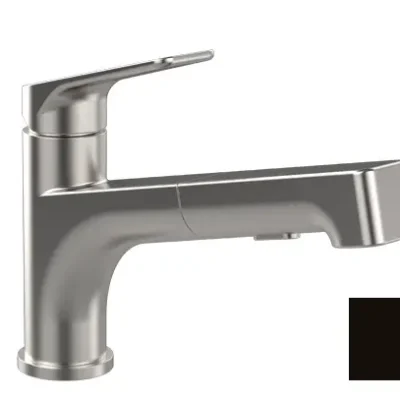 Villeroy & Boch Junis Shower - virtuves izlietnes maisītājs ar izvelkamu dušu, melns matēts 92810006
